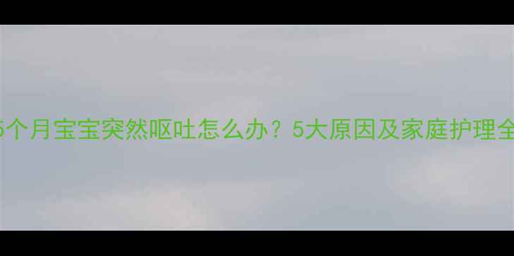 图片 15个月宝宝突然呕吐怎么办？5大原因及家庭护理全2
