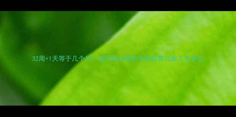 图片 32周+1天等于几个月？准妈妈必看的孕周换算与胎儿发育全