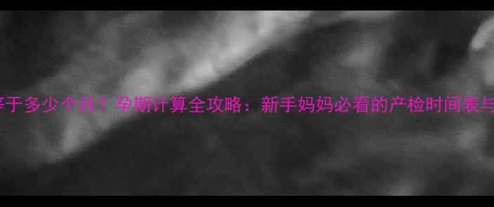 图片 38周+5天等于多少个月？孕期计算全攻略：新手妈妈必看的产检时间表与发育指标2