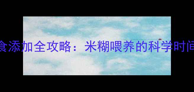 图片 3个月宝宝辅食添加全攻略：米糊喂养的科学时间与注意事项1