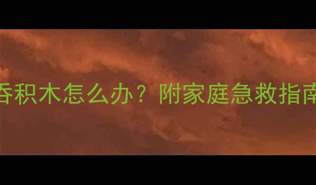 图片 3岁以下宝宝误吞积木怎么办？附家庭急救指南+预防措施🏥👶