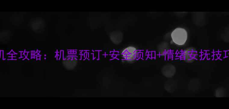 图片 5岁前宝宝独自乘机全攻略：机票预订+安全须知+情绪安抚技巧（附行李清单）2