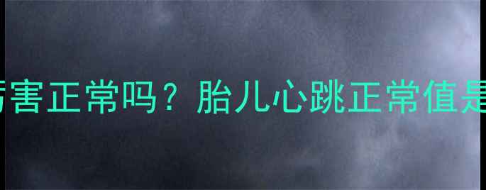图片 ✨孕四个月肚子跳得厉害正常吗？胎儿心跳正常值是多少？附产检全攻略2