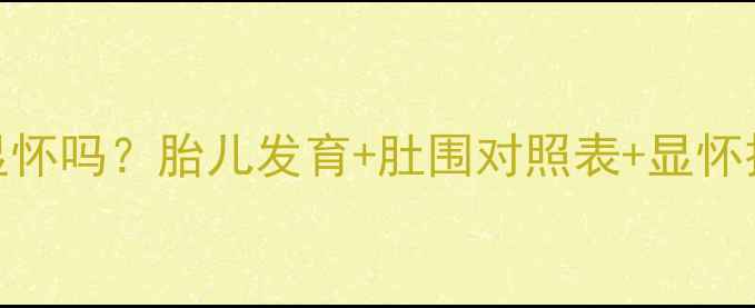 图片 五个月孕肚显怀吗？胎儿发育+肚围对照表+显怀技巧全攻略！