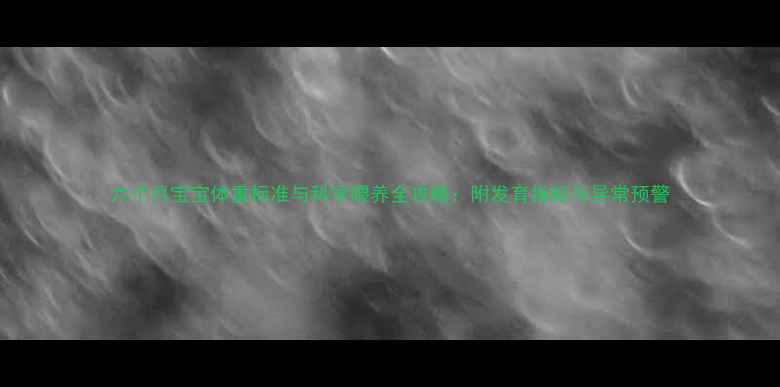 图片 六个月宝宝体重标准与科学喂养全攻略：附发育指标与异常预警