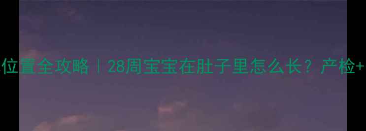 图片 孕五个月胎儿位置全攻略｜28周宝宝在肚子里怎么长？产检+自我调节指南