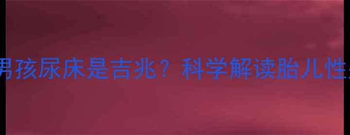图片 孕妇梦境：抱男孩尿床是吉兆？科学解读胎儿性别与梦境关联2