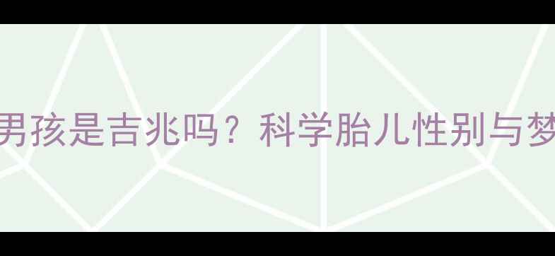 图片 孕妇梦见小男孩是吉兆吗？科学胎儿性别与梦境的关联性