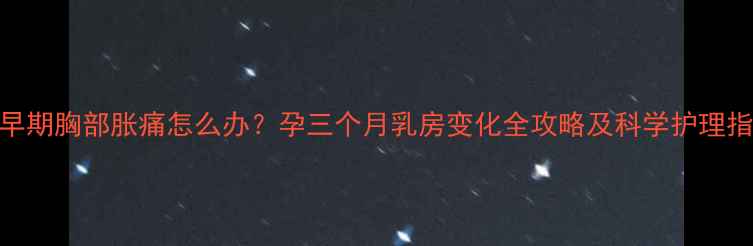 图片 孕早期胸部胀痛怎么办？孕三个月乳房变化全攻略及科学护理指南