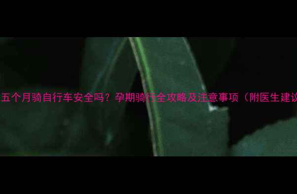 图片 孕期五个月骑自行车安全吗？孕期骑行全攻略及注意事项（附医生建议）2