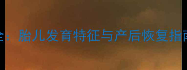 图片 孕期六个月男宝肚型全：胎儿发育特征与产后恢复指南（附科学护理方案）