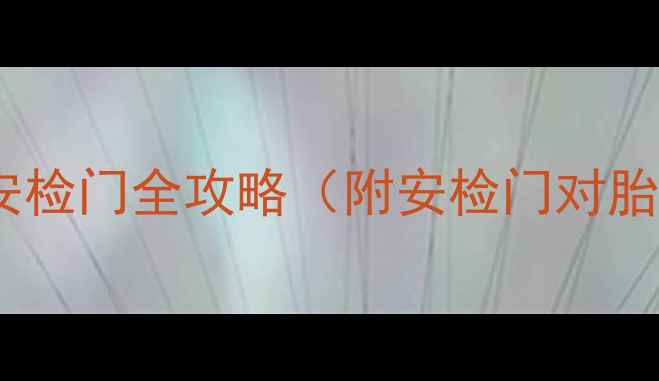 图片 孕期出行必看！孕妇过安检门全攻略（附安检门对胎儿的影响及正确姿势）1
