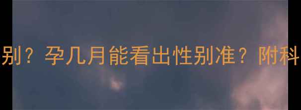 图片 孕肚形状如何判断胎儿性别？孕几月能看出性别准？附科学依据与胎儿性别判断全