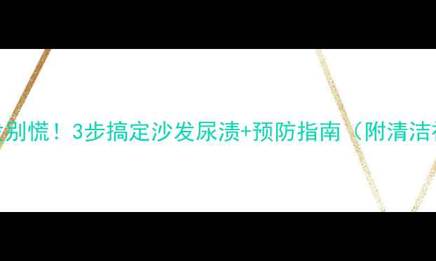 图片 宝宝尿沙发别慌！3步搞定沙发尿渍+预防指南（附清洁神器推荐）