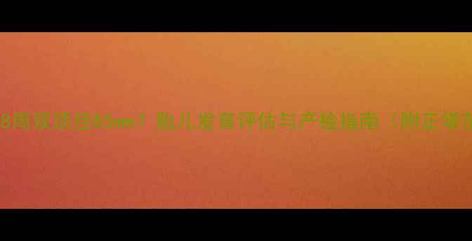图片 怀孕28周双顶径85mm？胎儿发育评估与产检指南（附正常范围）