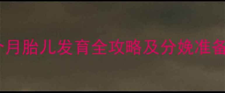 图片 怀孕28周后必看！最后一个月胎儿发育全攻略及分娩准备清单（附12个关键事项）1