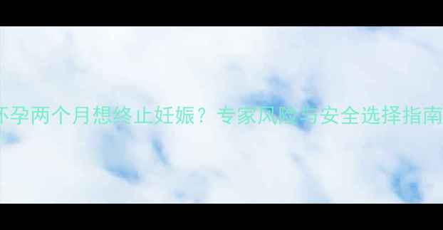 图片 怀孕两个月想终止妊娠？专家风险与安全选择指南1