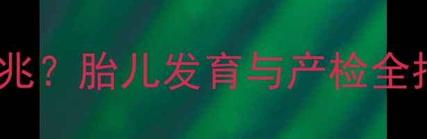 图片 怀孕五个月发现男孩征兆？胎儿发育与产检全指南（附症状自查表）2