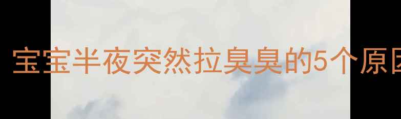 图片 新手妈妈必看！宝宝半夜突然拉臭臭的5个原因及应对方法🍼