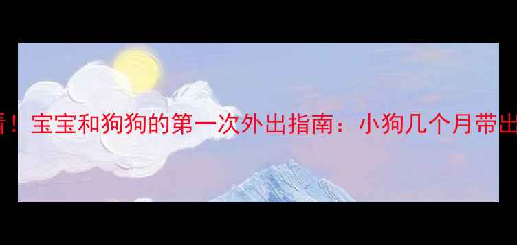 图片 新手爸妈必看！宝宝和狗狗的第一次外出指南：小狗几个月带出门最安全？2