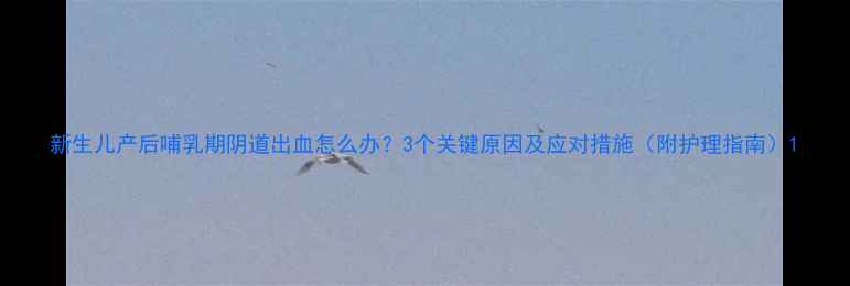 图片 新生儿产后哺乳期阴道出血怎么办？3个关键原因及应对措施（附护理指南）1
