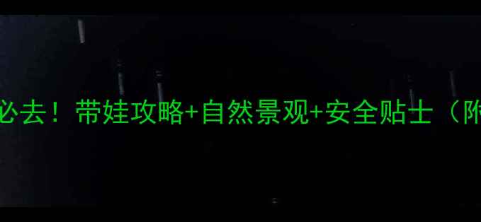 图片 桂林亲子游必去！带娃攻略+自然景观+安全贴士（附详细路线）