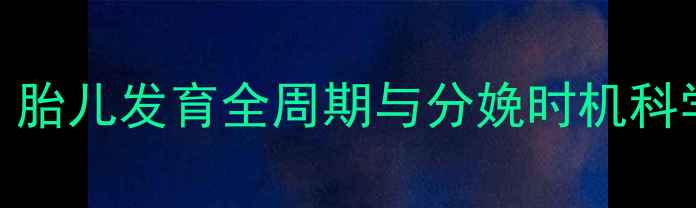 图片 正常怀孕几个月生孩子？胎儿发育全周期与分娩时机科学指南（附孕周计算表）