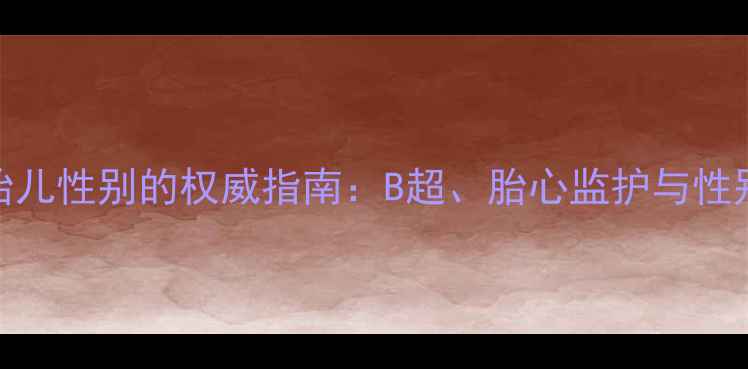 图片 科学测胎儿性别的权威指南：B超、胎心监护与性别鉴定全