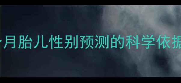 图片 臀位8个月胎儿性别预测的科学依据与误区