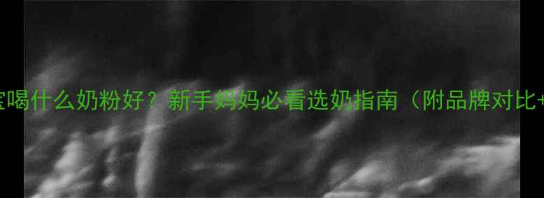 图片 🌟1岁内宝宝喝什么奶粉好？新手妈妈必看选奶指南（附品牌对比+冲泡技巧）