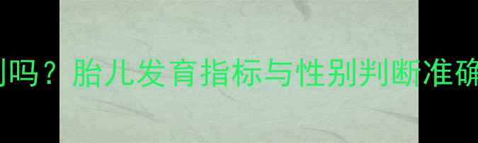 图片 🌟四个月B超能判断性别吗？胎儿发育指标与性别判断准确性全｜附避坑指南👶🏻