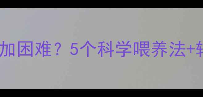 图片 🌟四个月宝宝辅食添加困难？5个科学喂养法+辅食食谱急救指南🍼2