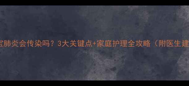 图片 🌟宝宝肺炎会传染吗？3大关键点+家庭护理全攻略（附医生建议）1
