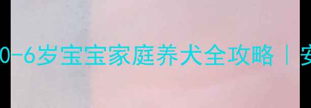图片 🔥家里有小孩能养狗吗？0-6岁宝宝家庭养犬全攻略｜安全+健康+情感培养指南1